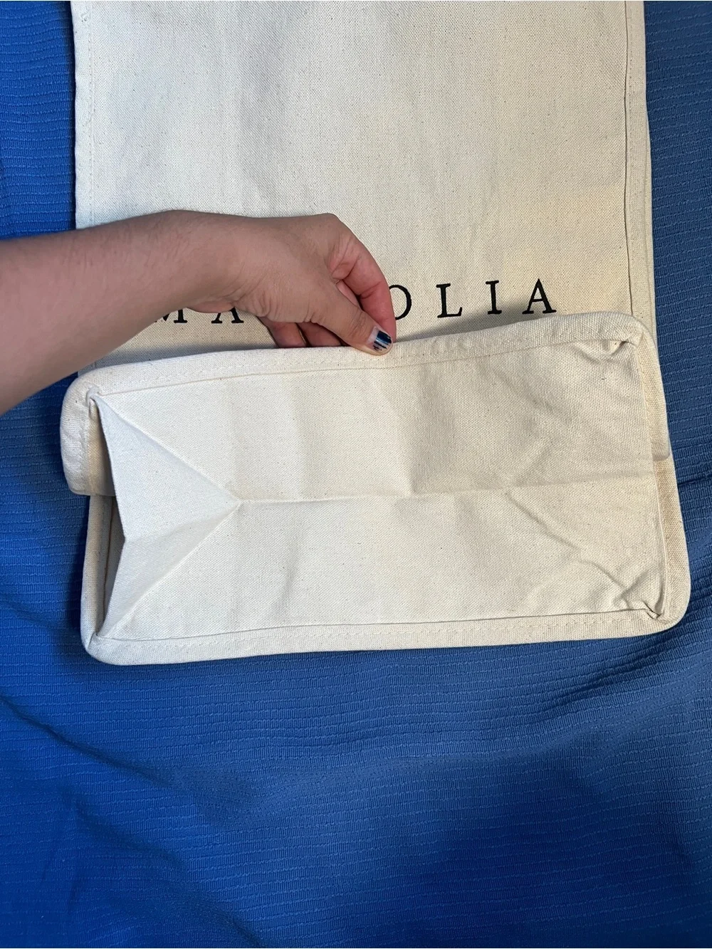 Magnolia Cream Market Canvas Tote Bag
